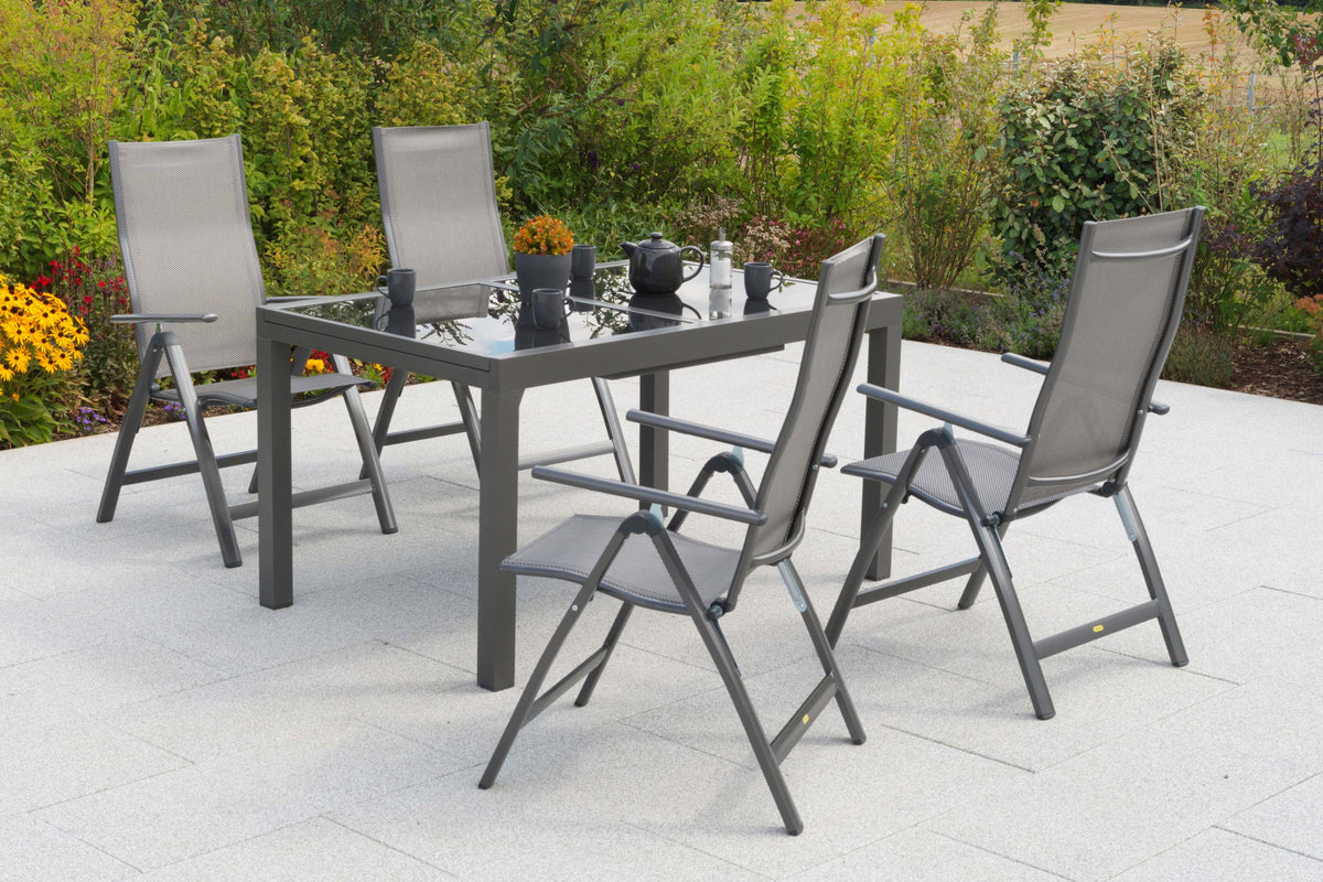 Carrara Set 5tlg. 
Aluminium/Textil