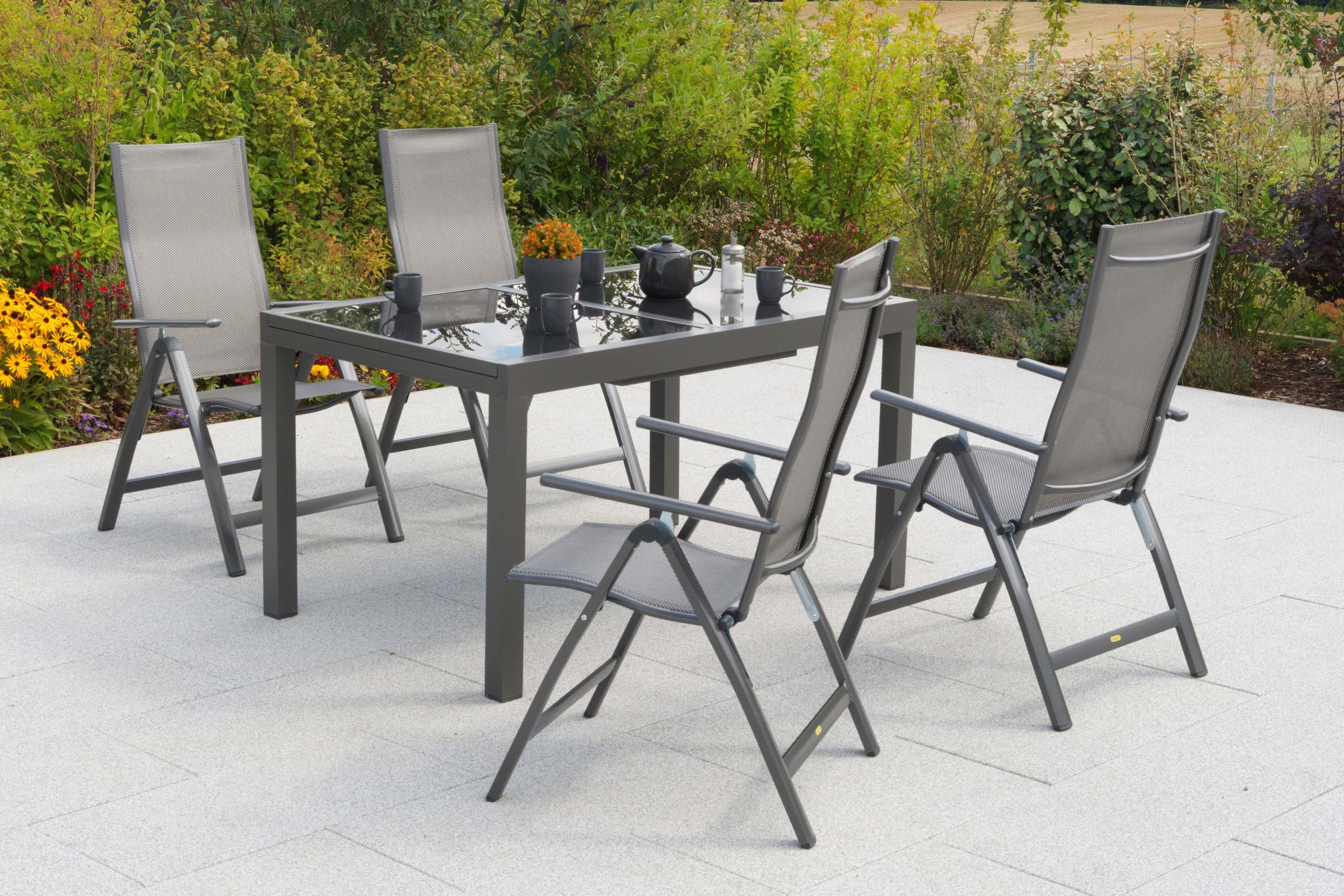 Carrara Set 5tlg. 
Aluminium/Textil