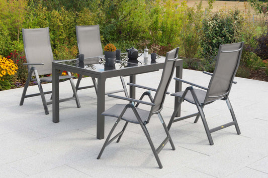 Carrara Set 5tlg. 
Aluminium/Textil