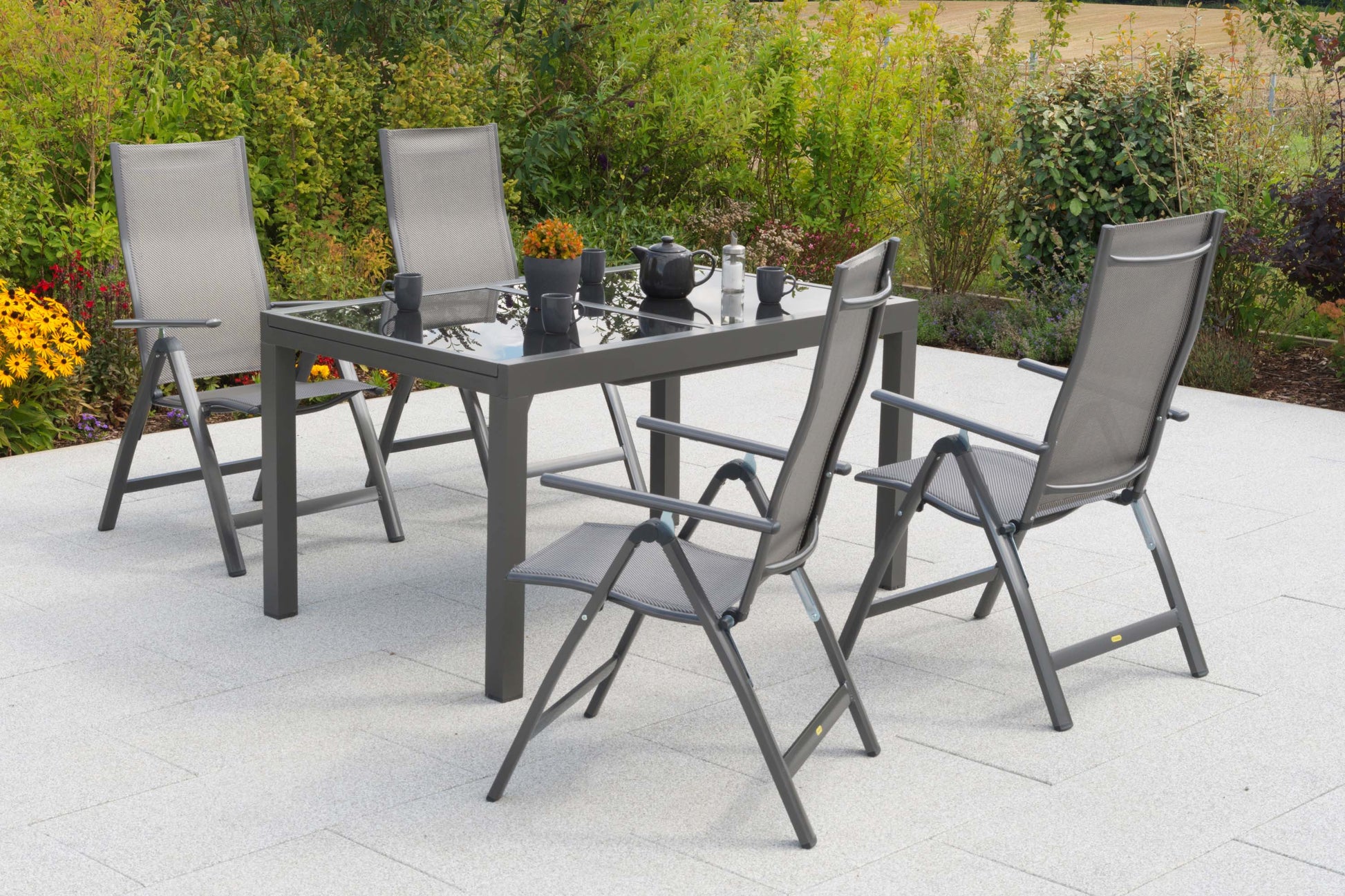 Carrara Set 5tlg. 
Aluminium/Textil