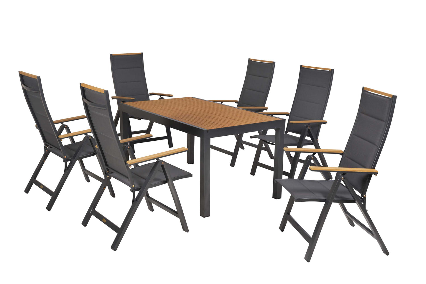 Verona Set 7tlg.
Aluminium/Textil/Polywood