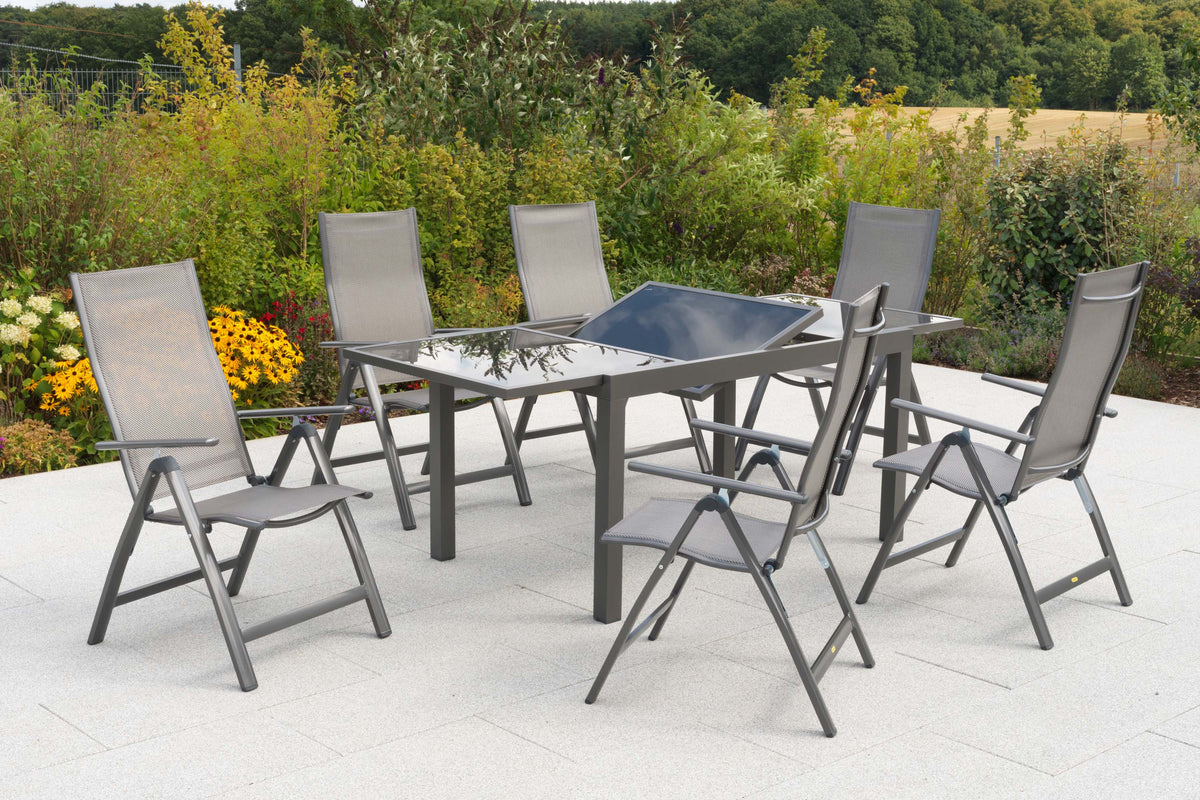 Carrara Set 7tlg. 
Aluminium/Textil