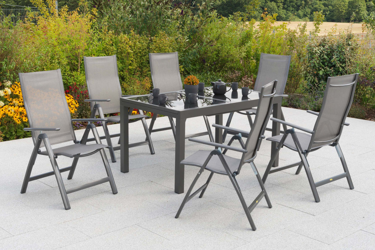Carrara Set 7tlg. 
Aluminium/Textil