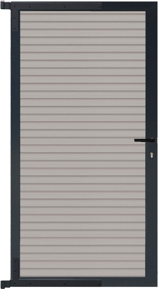 WAREN-Tor-Komplettset 90 x 173 cm, Füllung beige Rahmen anthrazit