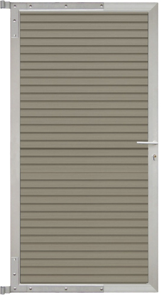 WAREN-Tor-Komplettset 90 x 173 cm, Füllung antique Rahmen silber