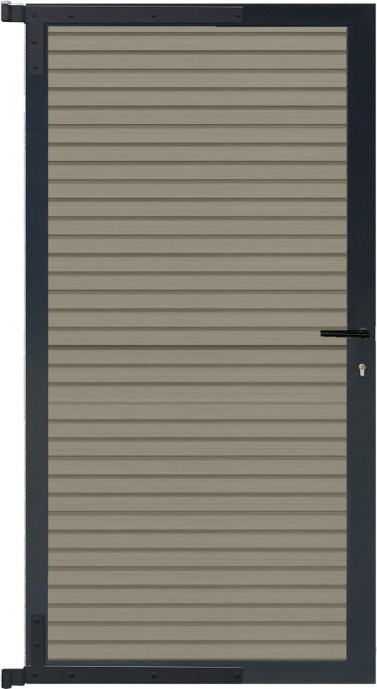 WAREN-Tor-Komplettset 90 x 173 cm, Füllung antique Rahmen anthrazit
